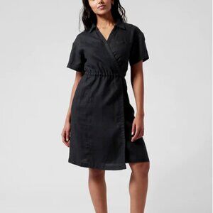 Athleta Playa Linen Wrap Dress, Size 8